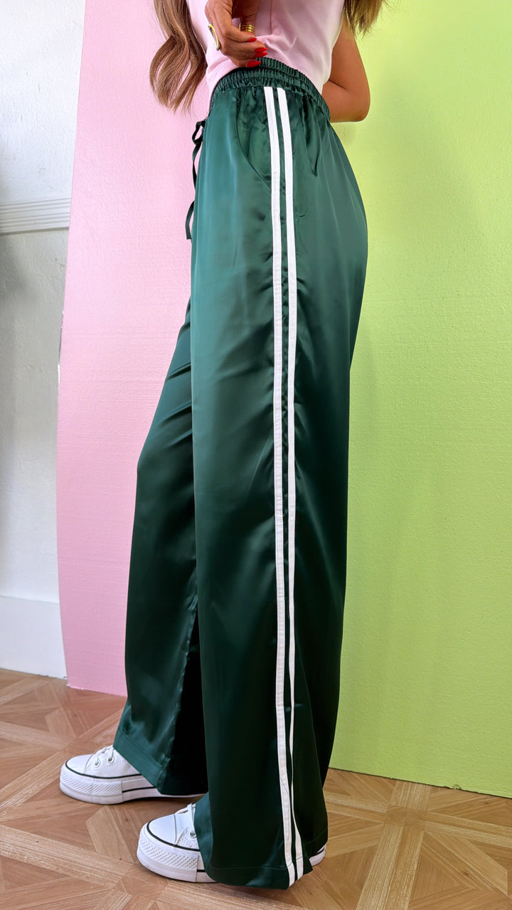 On The Move Side Stripe Sweatpants, Hunter Green