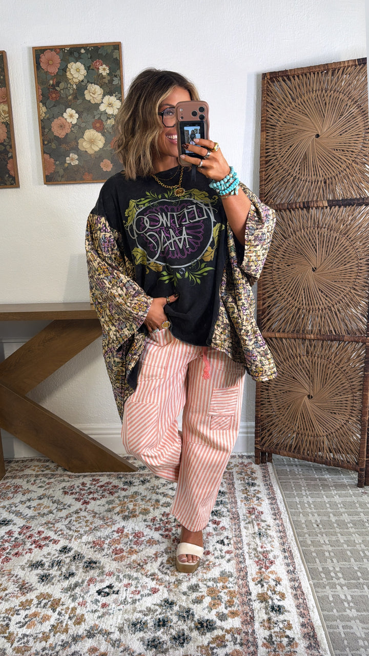 Silver Springs Poncho Top, Black