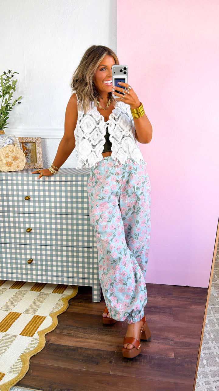 Pearl & Sky Jogger Pants, Sky Multi