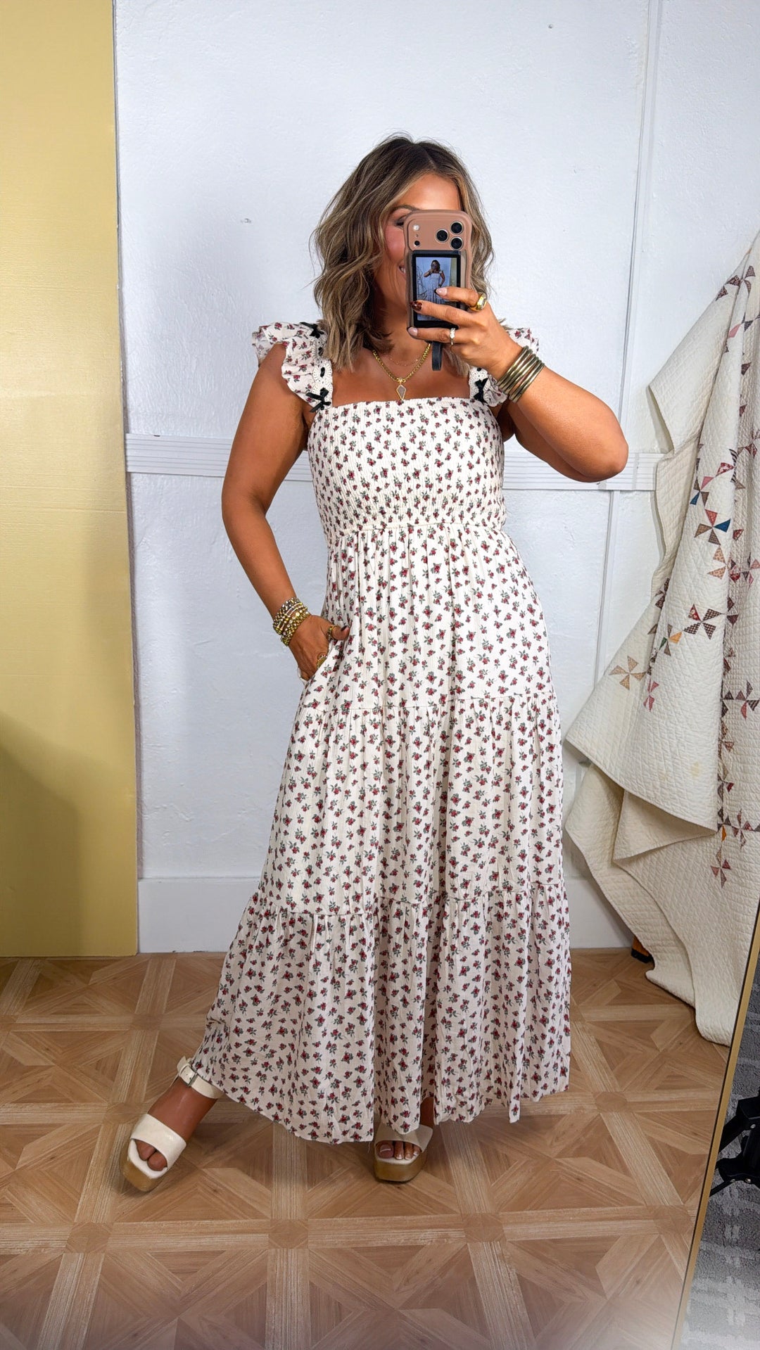 Secret Garden Romance Maxi, White/Red