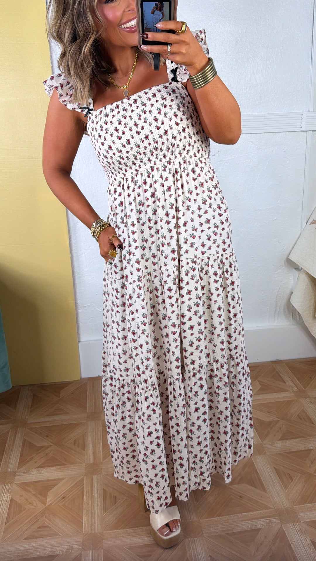 Secret Garden Romance Maxi, White/Red