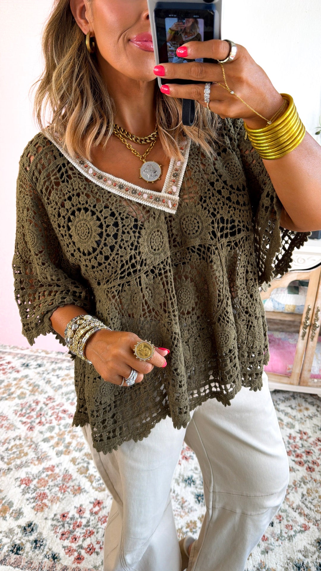 Sage & Sun Knit Top, Olive
