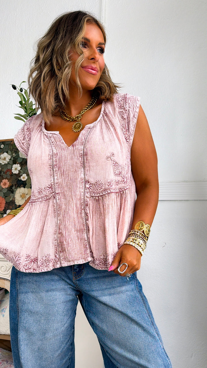 Warm Sugar Blouse, Pink