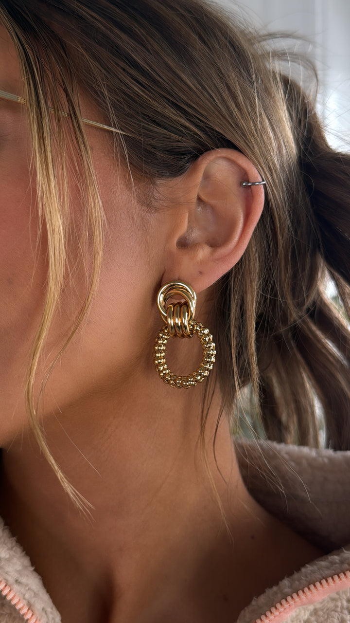 Treasure Jewels: Golden Radiance Hoop Stud