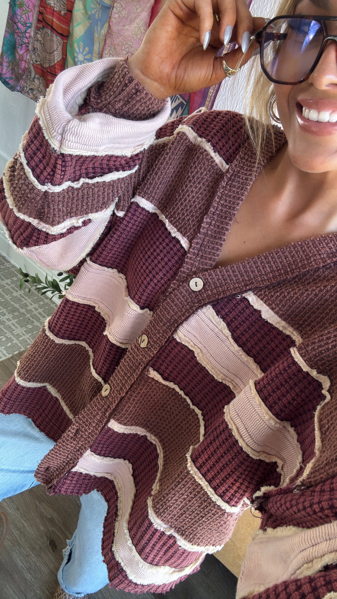 Lilou Vintage Cardigan, Wine Combo