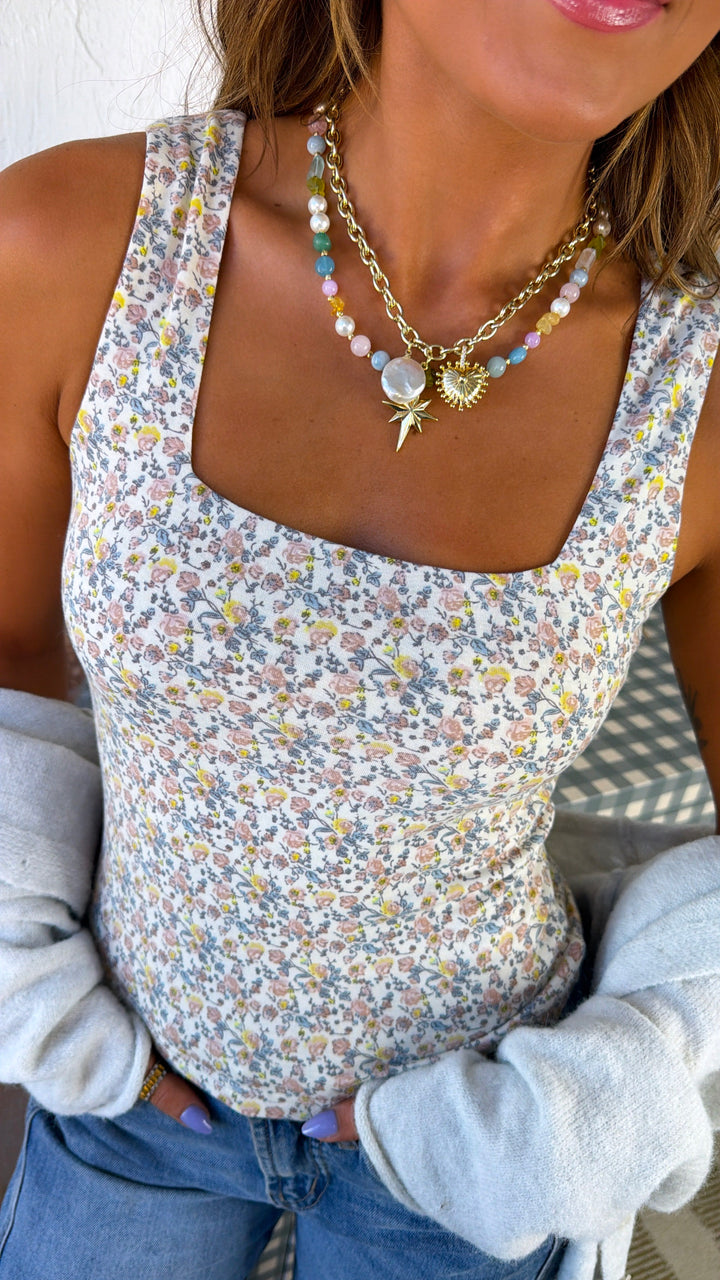 Wildflower Daydream Top, Blush Garden