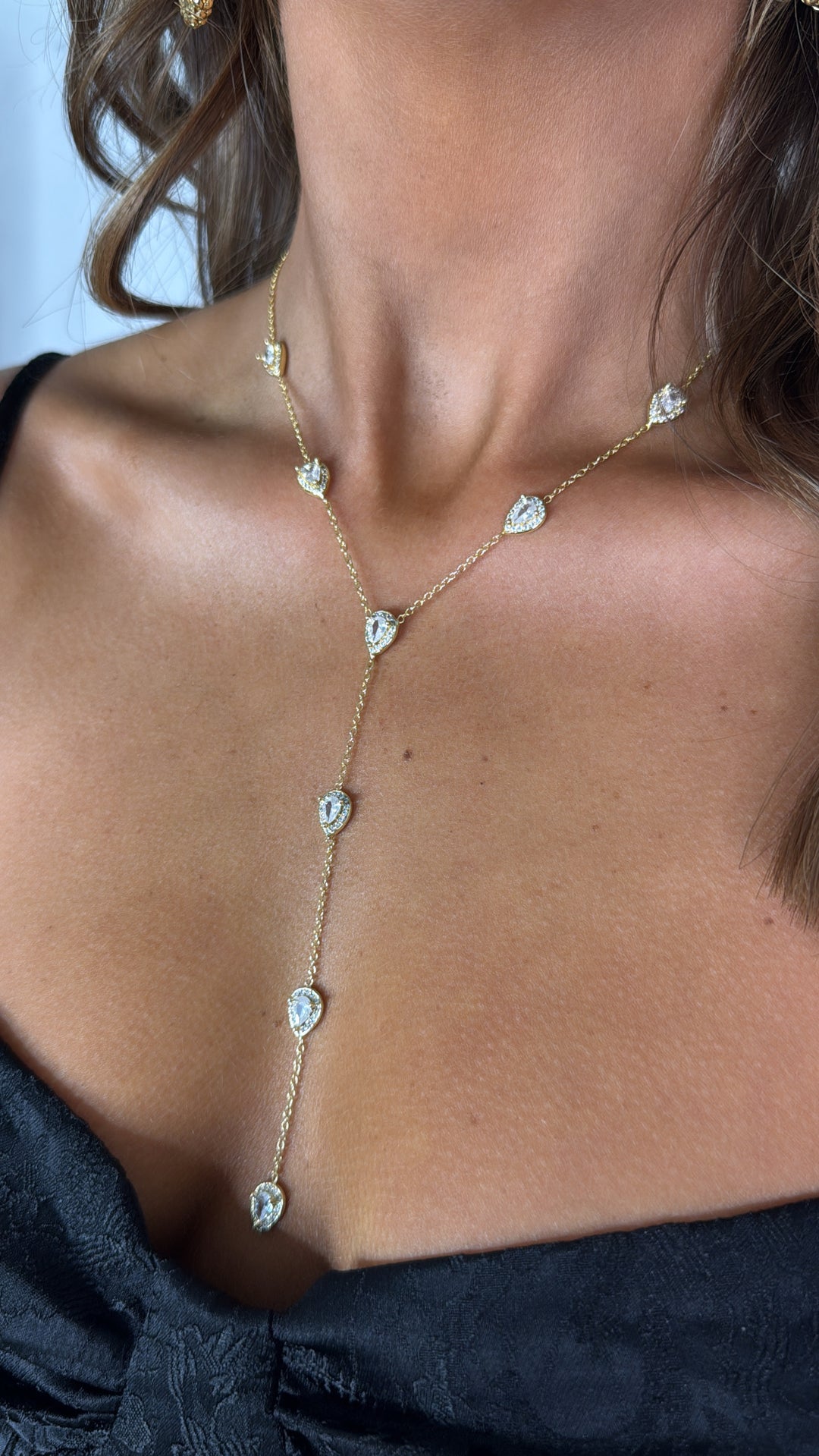 Treasure Jewels: Crystal Y-Glow Necklace