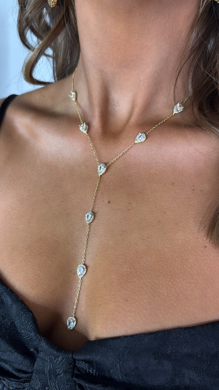 Treasure Jewels: Crystal Y-Glow Necklace