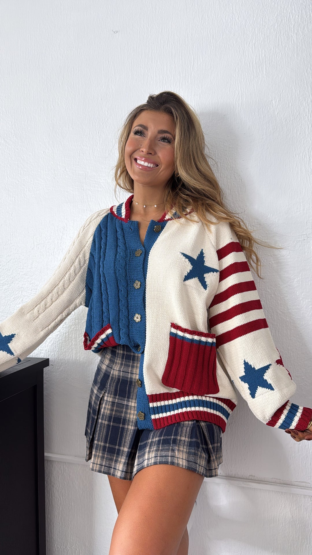 Willow Haven Knit Cardigan, Cream Multi