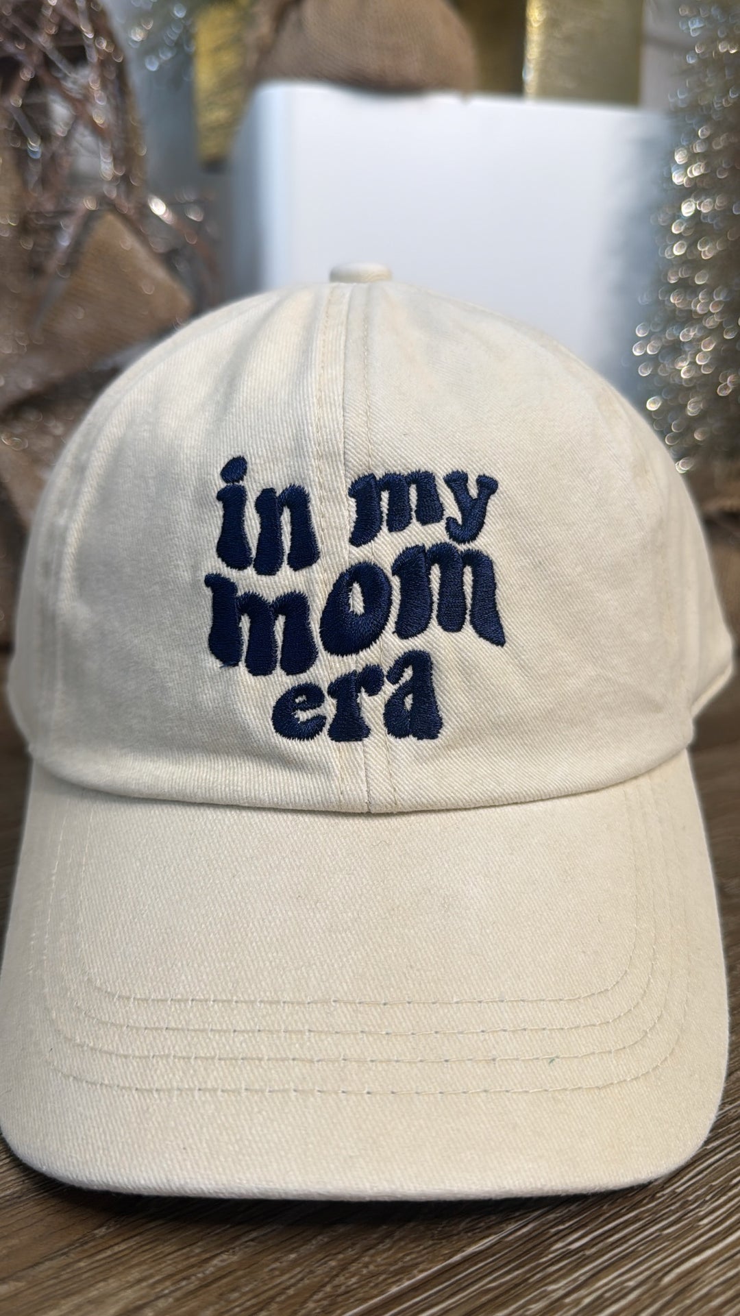 In My Mom Era Baseball Cap, Ivory