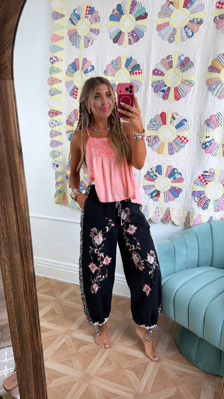 Dark Path Embroidered Jogger, Black