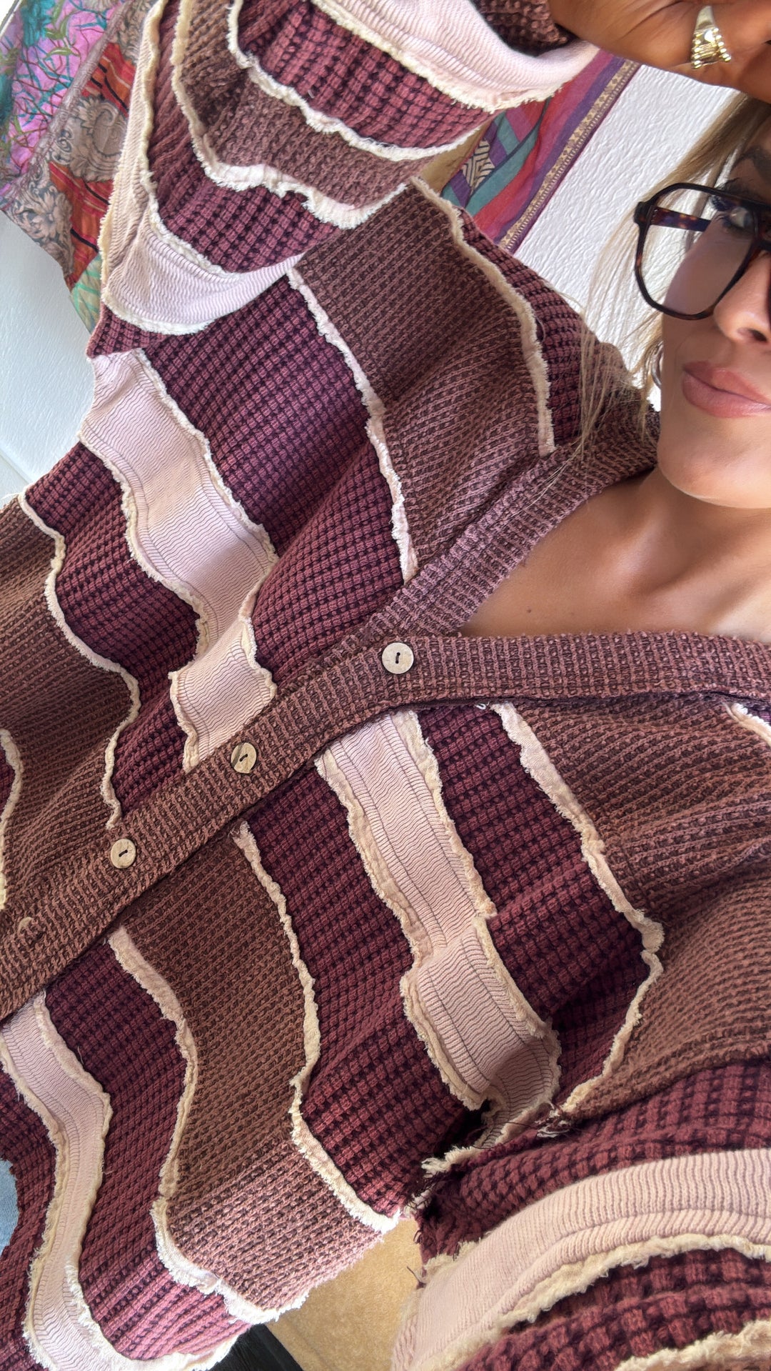 Lilou Vintage Cardigan, Wine Combo