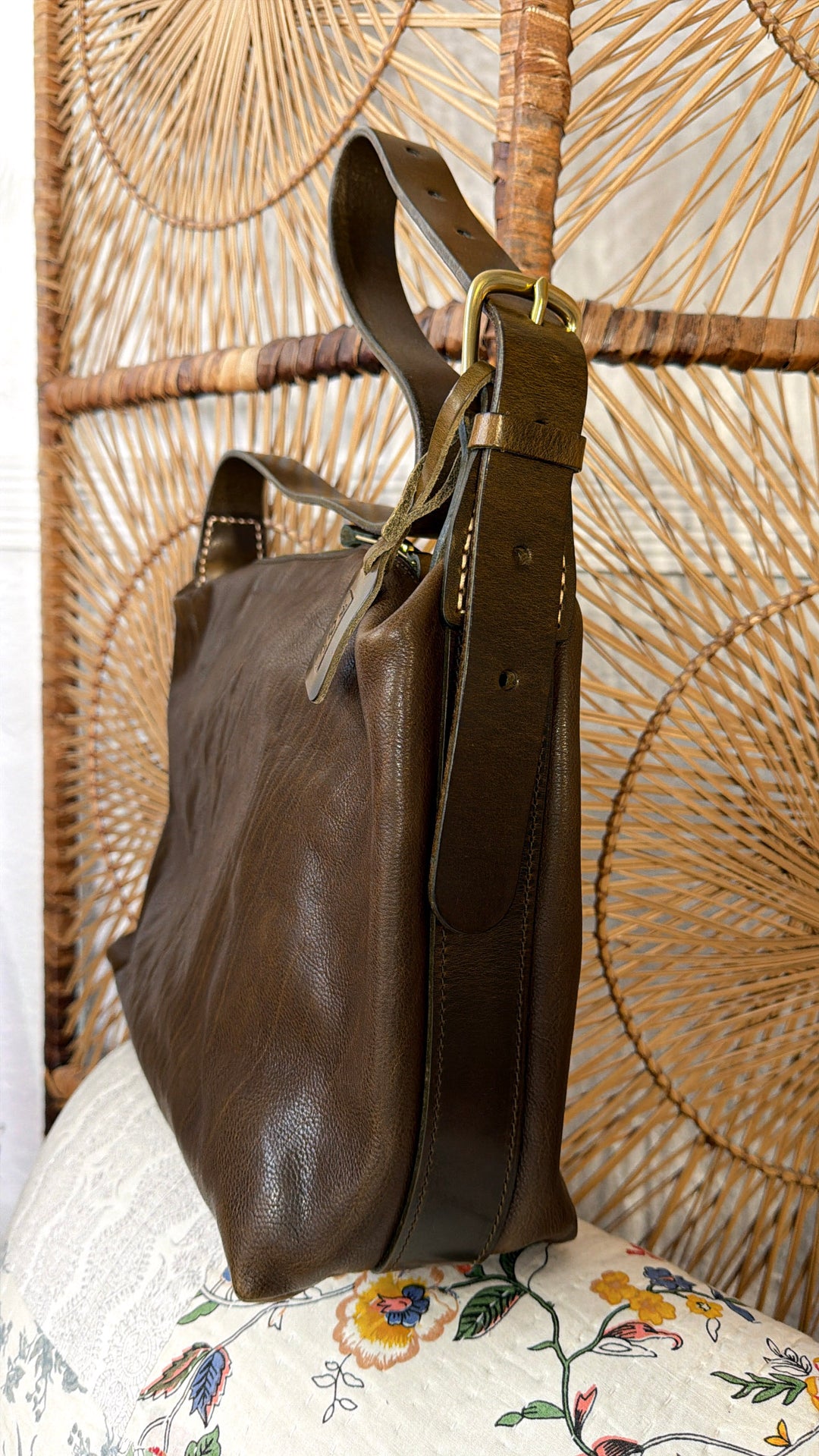 Kami Leather Crossbody Bag, Espresso