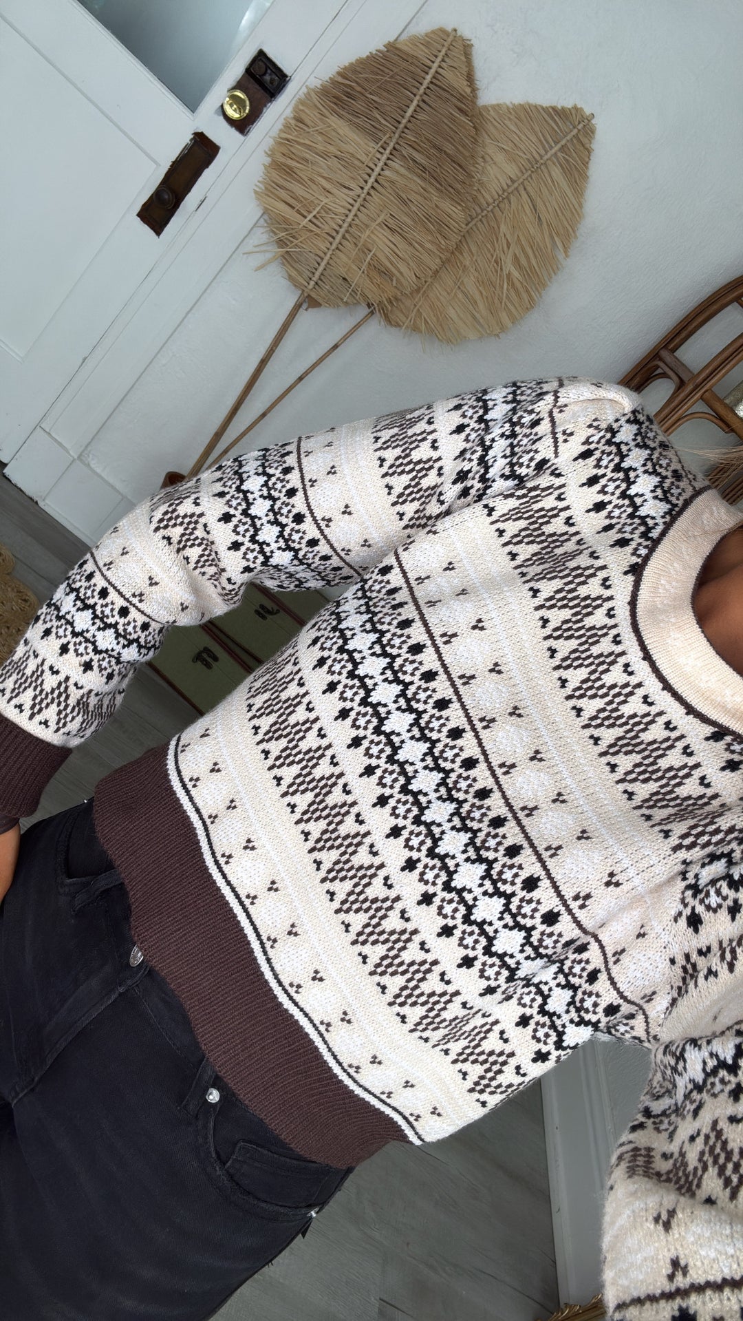 Maple Mist Sweater, Brown Multi