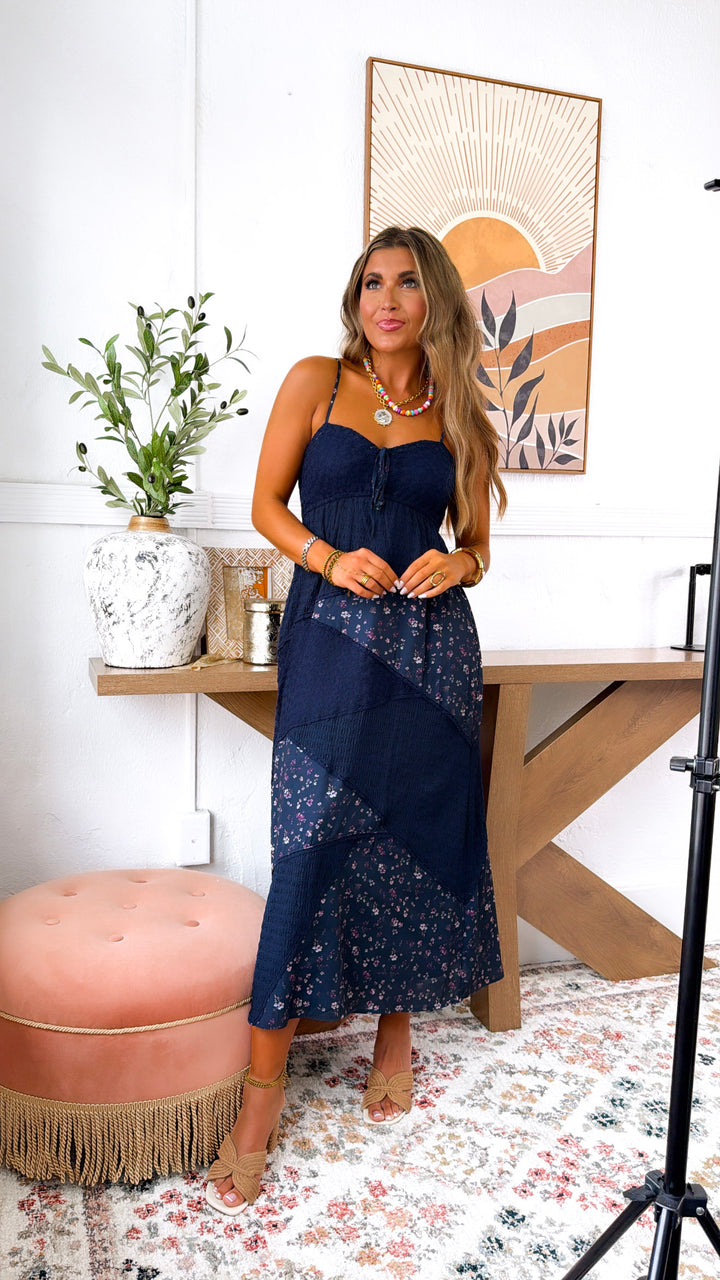 The Garden Maxi Dress, Navy Multi