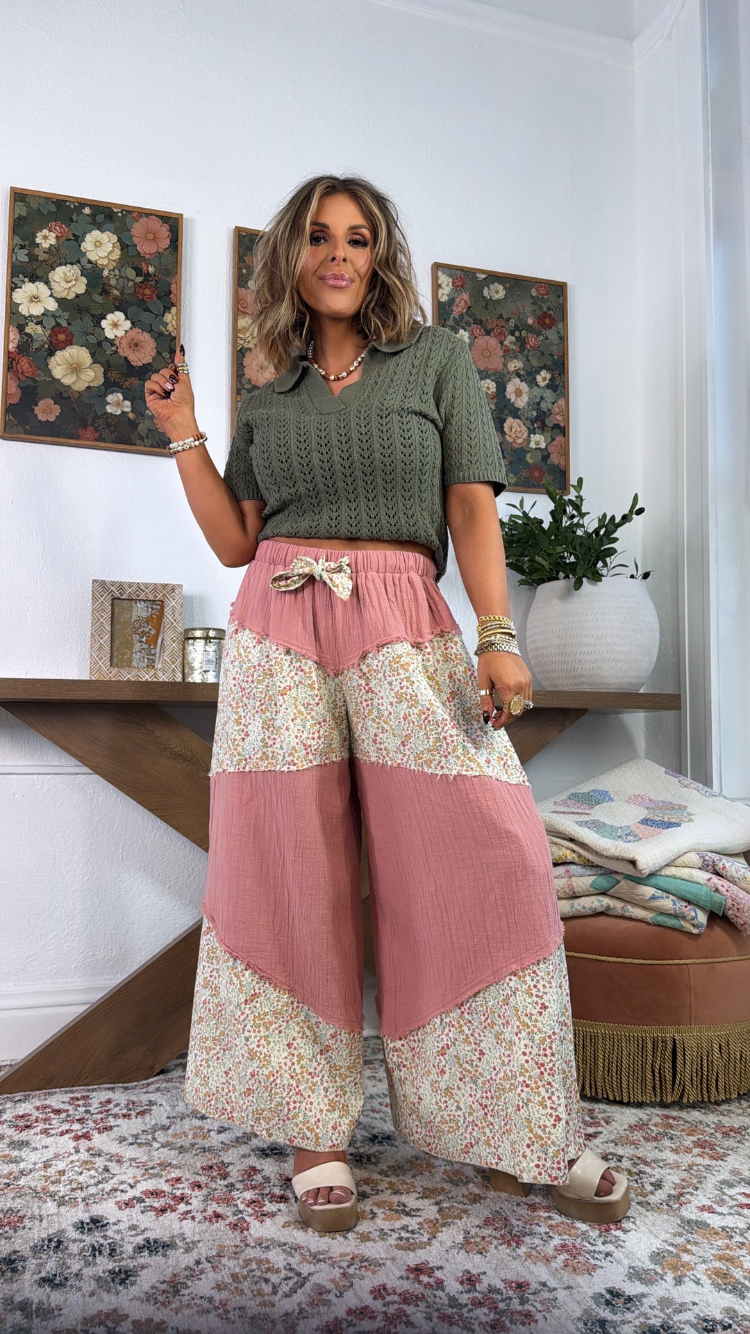 Wildflower Breeze Pant, Dusty Peach