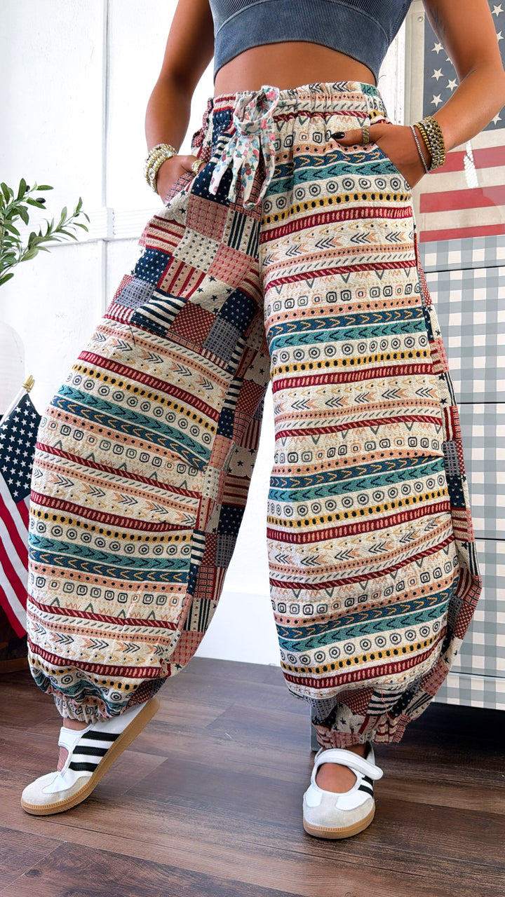 Americana Fields Jogger, Almond/Multi