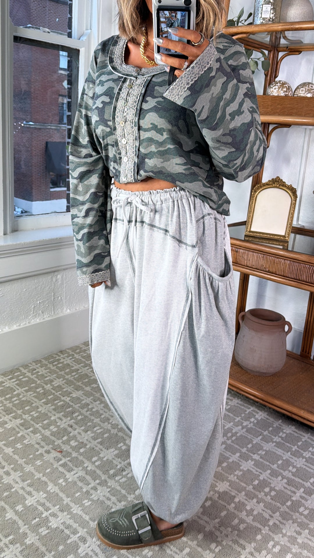 Ronan Long Sleeve, Olive Camo