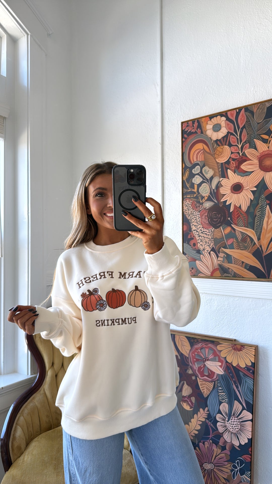 Farm Fresh Pumpkins Crewneck Sweatshirt