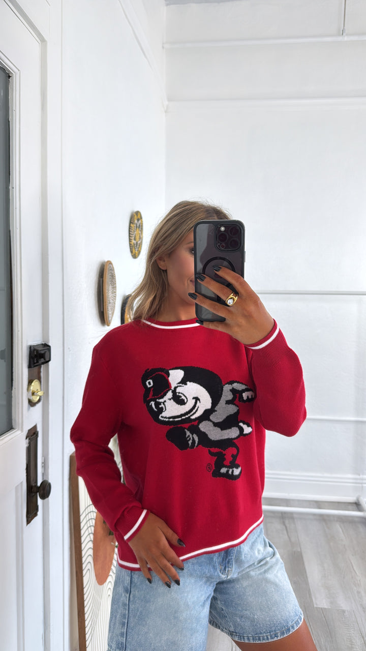 The Man Knit Sweater, Red