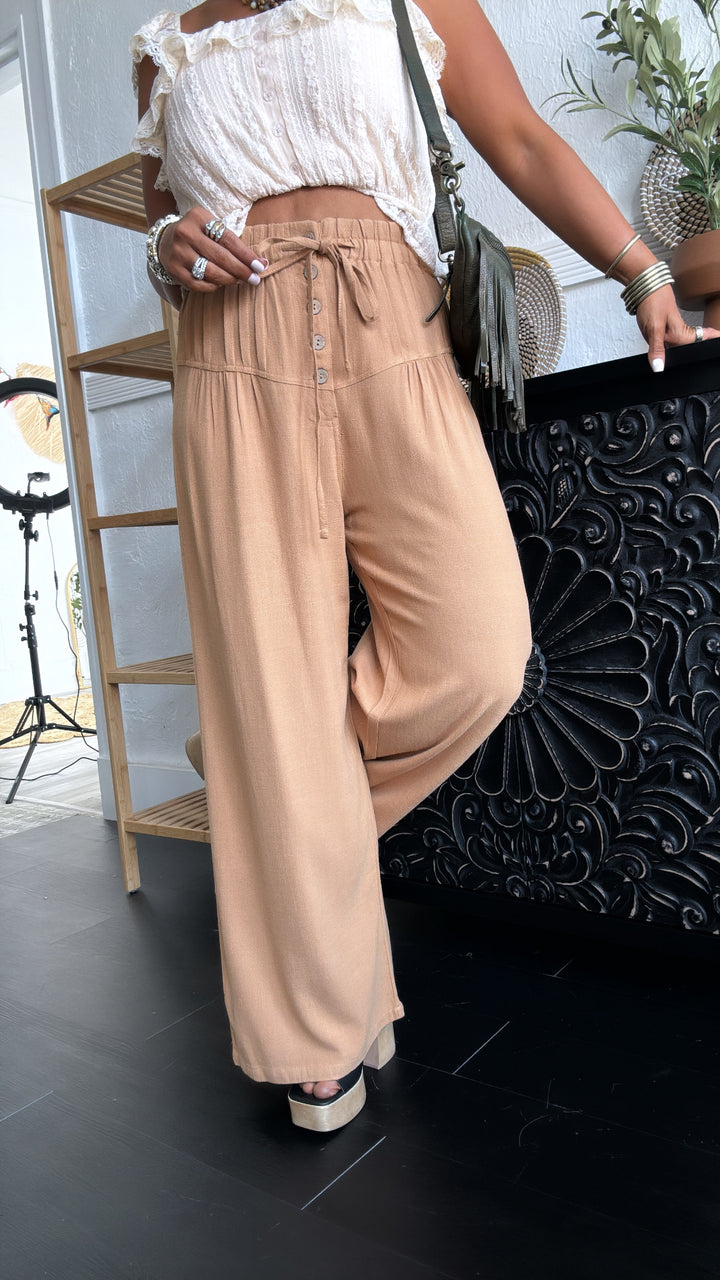 Wheatstone Wide Leg Pant, Camel