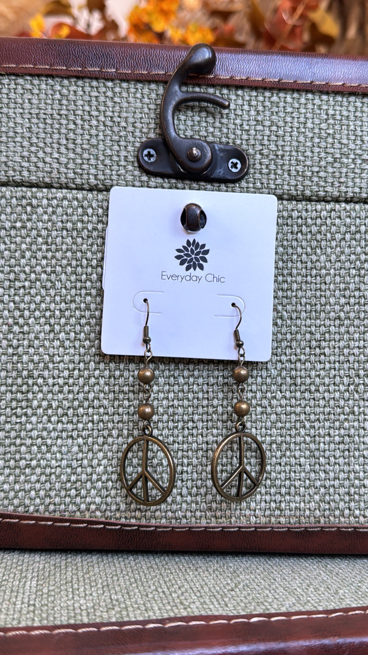 Peace Dangle Earring