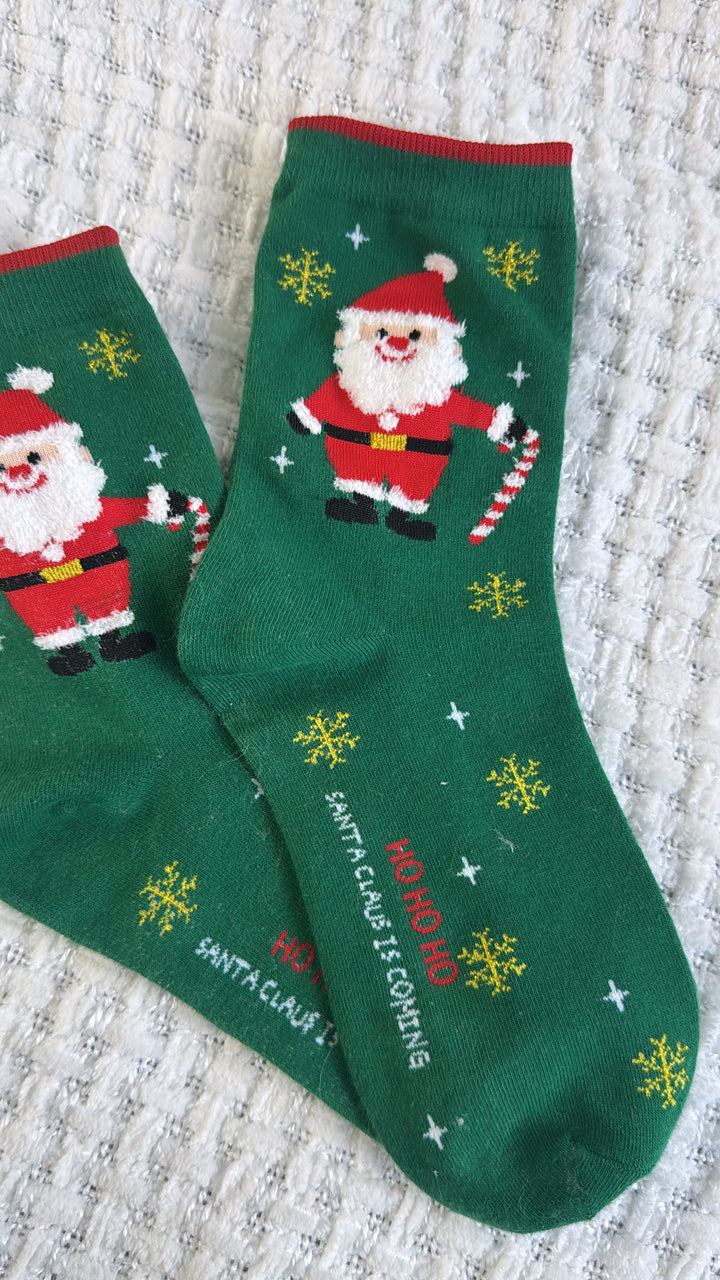 Santa Claus Sock, Green