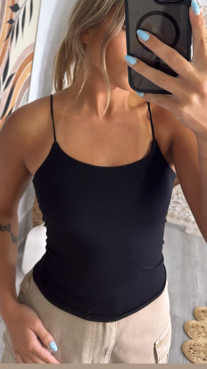 Everyday Essential Spaghetti Strap Cami, Black