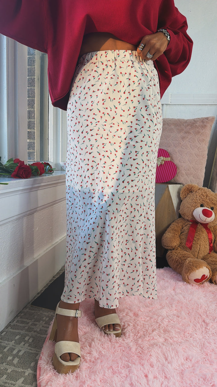 Here To Charm Floral Maxi Pencil Skirt