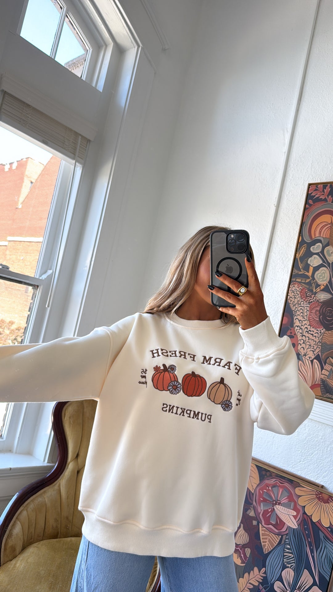 Farm Fresh Pumpkins Crewneck Sweatshirt