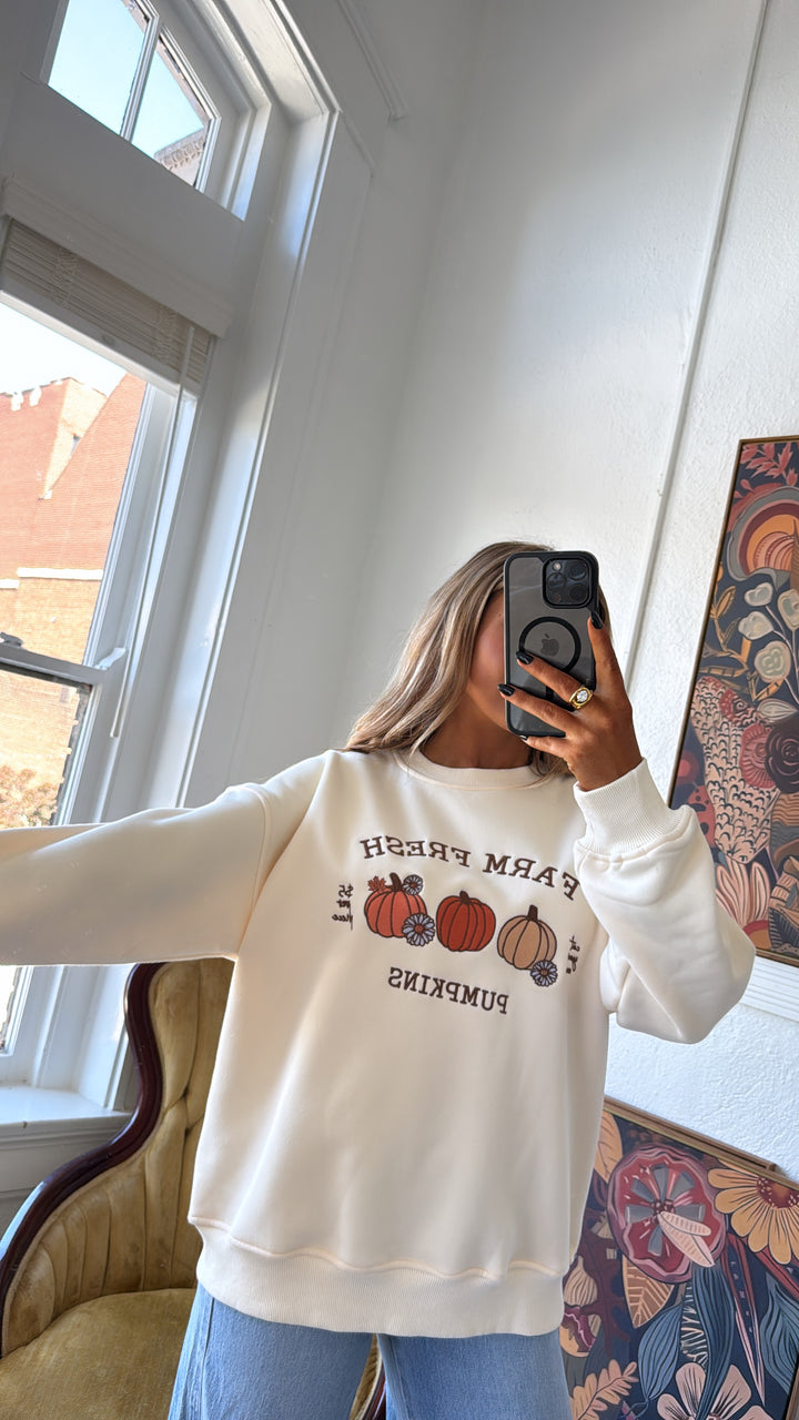 Farm Fresh Pumpkins Crewneck Sweatshirt
