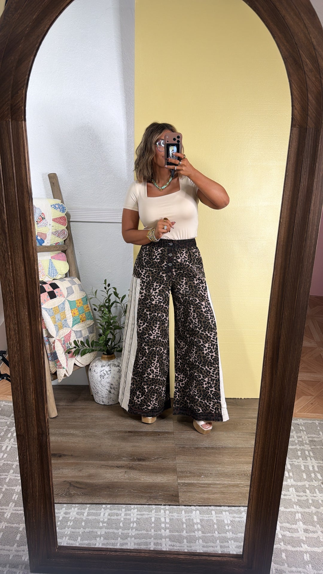 Street Style Leopard Pant, Chocolate