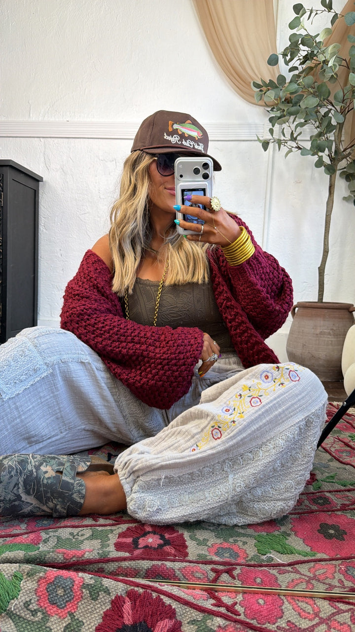 Falling For You Joggers, Taupe Grey
