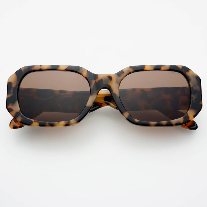 FREYRS: Onyx Acetate Womens Rectangular Sunglasses