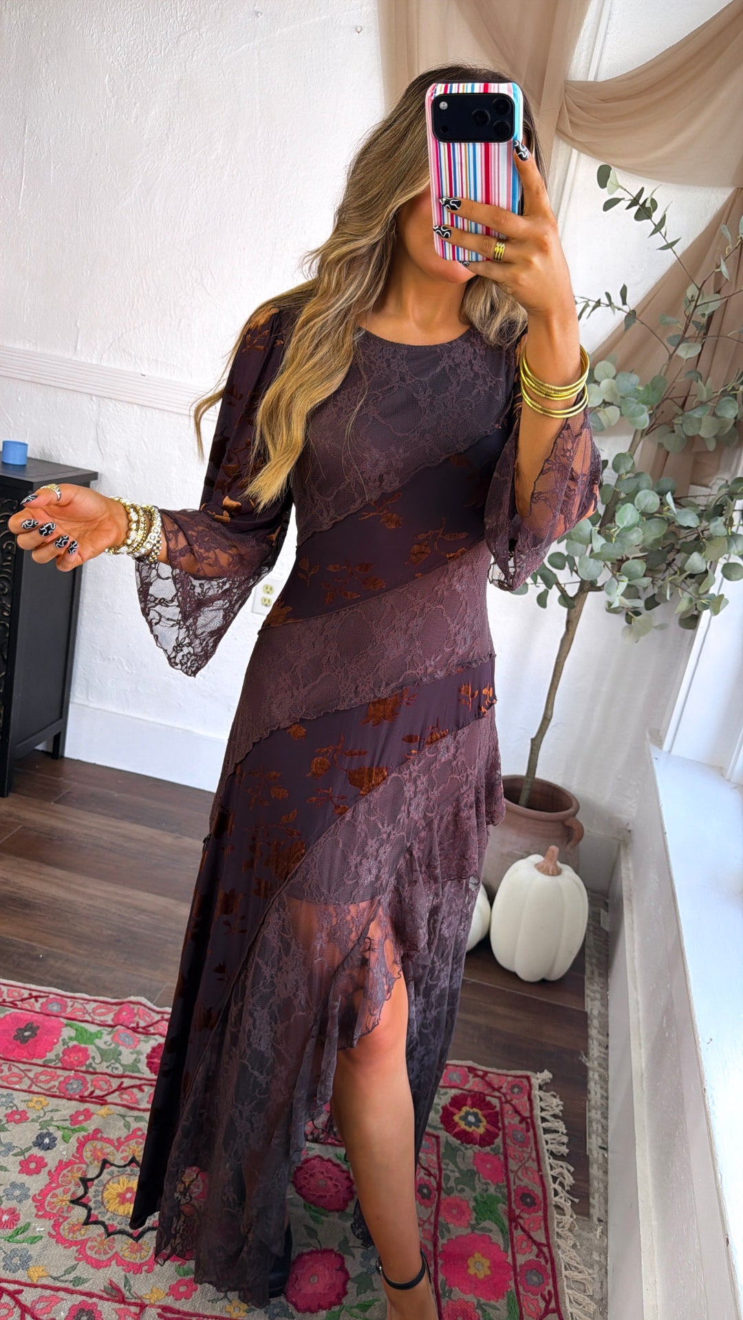 Stunning Beauty Maxi Dress, Mahogany