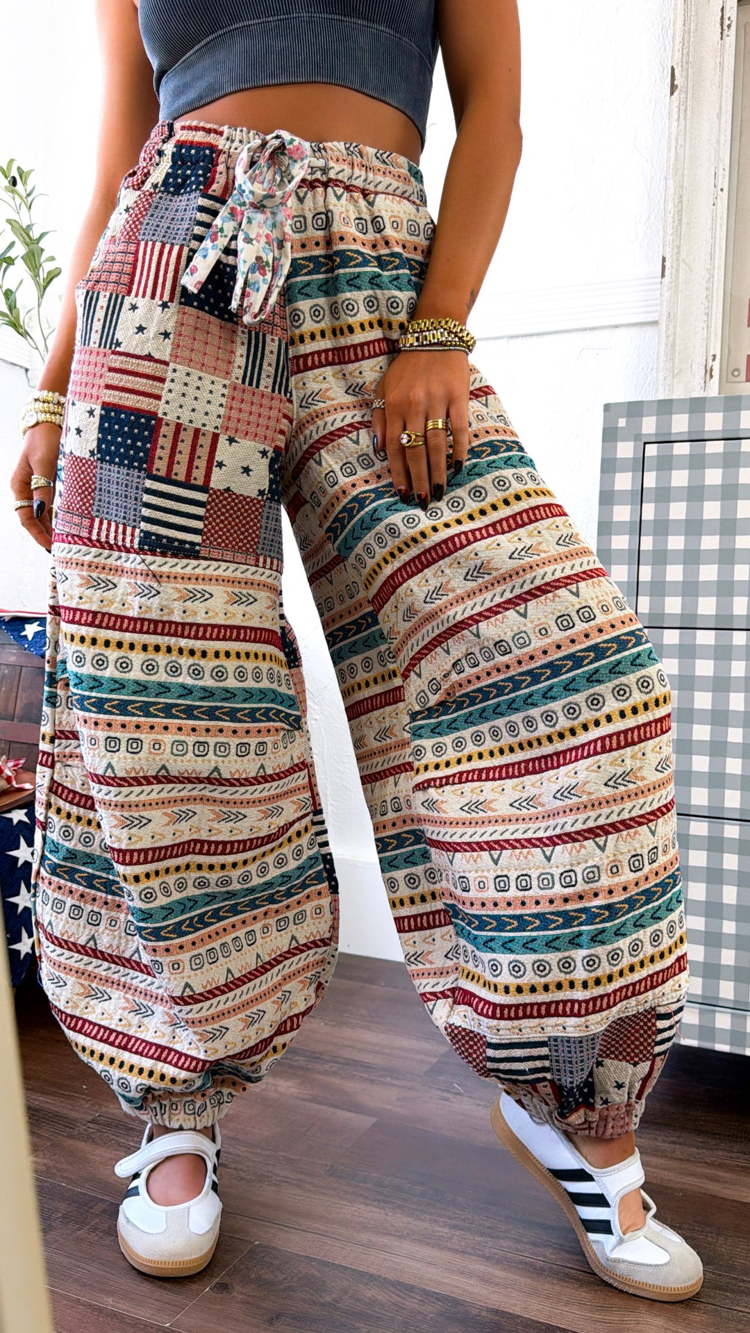 Americana Fields Jogger, Almond/Multi