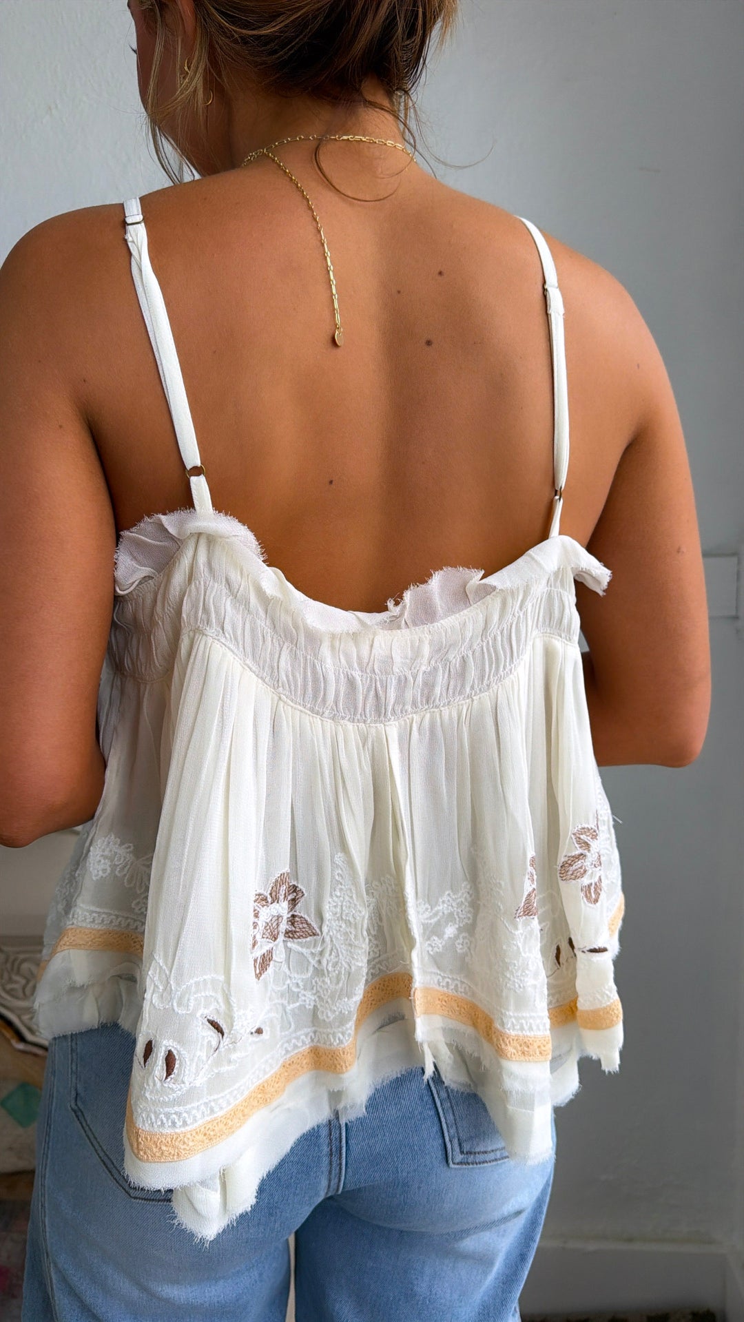 Maren Square Neck Tank, Natural