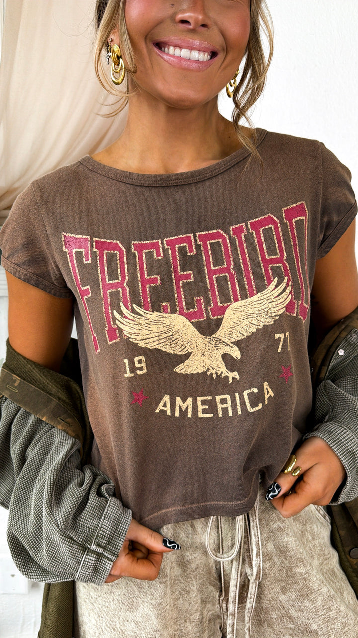 Freebird America Graphic Tee, Espresso