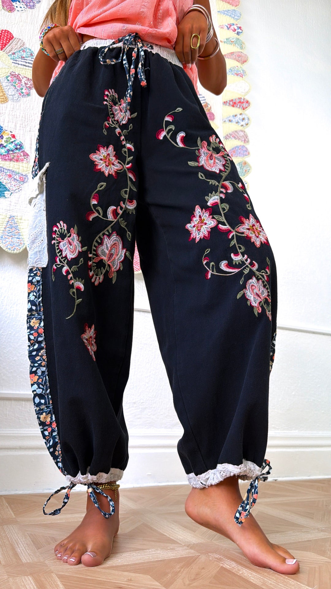 Dark Path Embroidered Jogger, Black