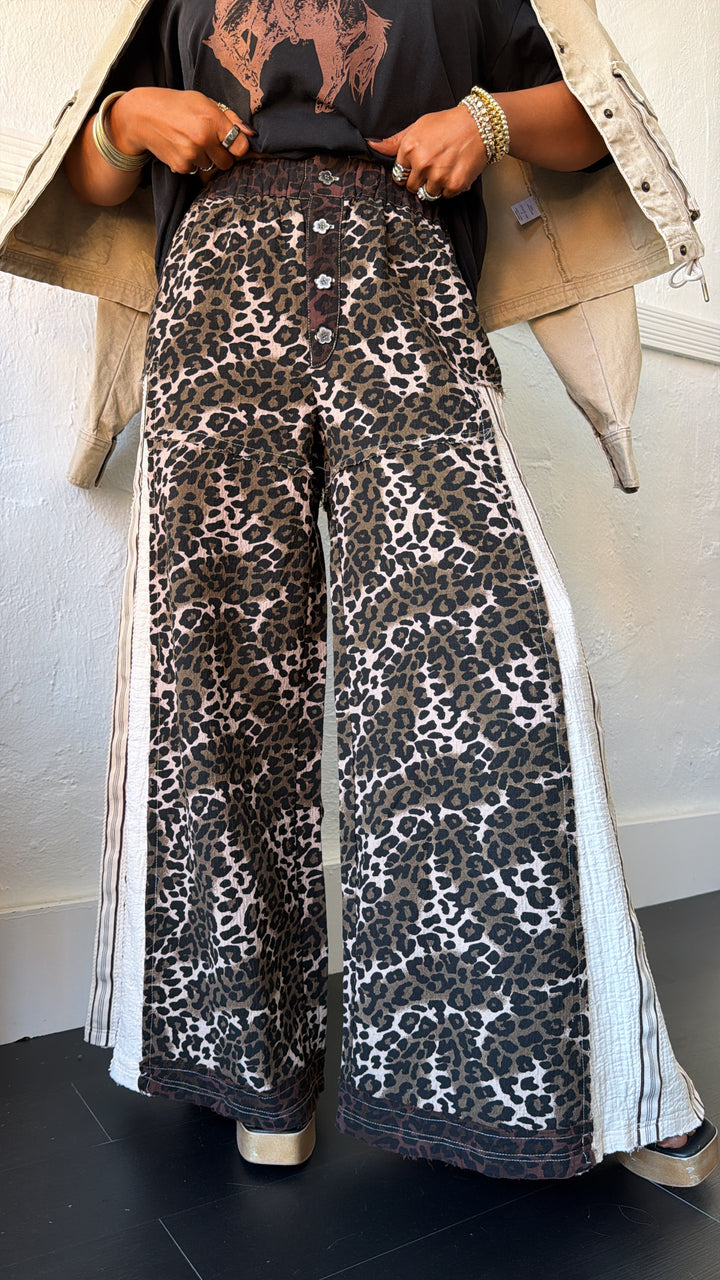 Street Style Leopard Pant, Chocolate
