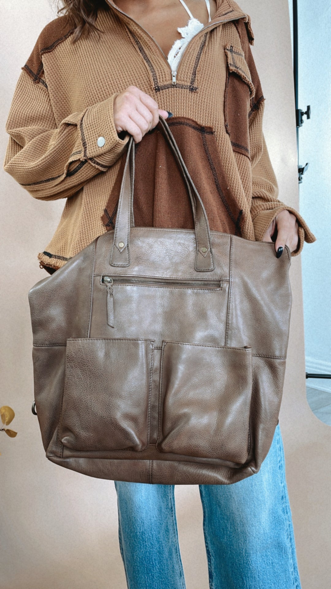 backpack leather convertible purse Saddle Up Convertible Tote/ Backpack , Brown