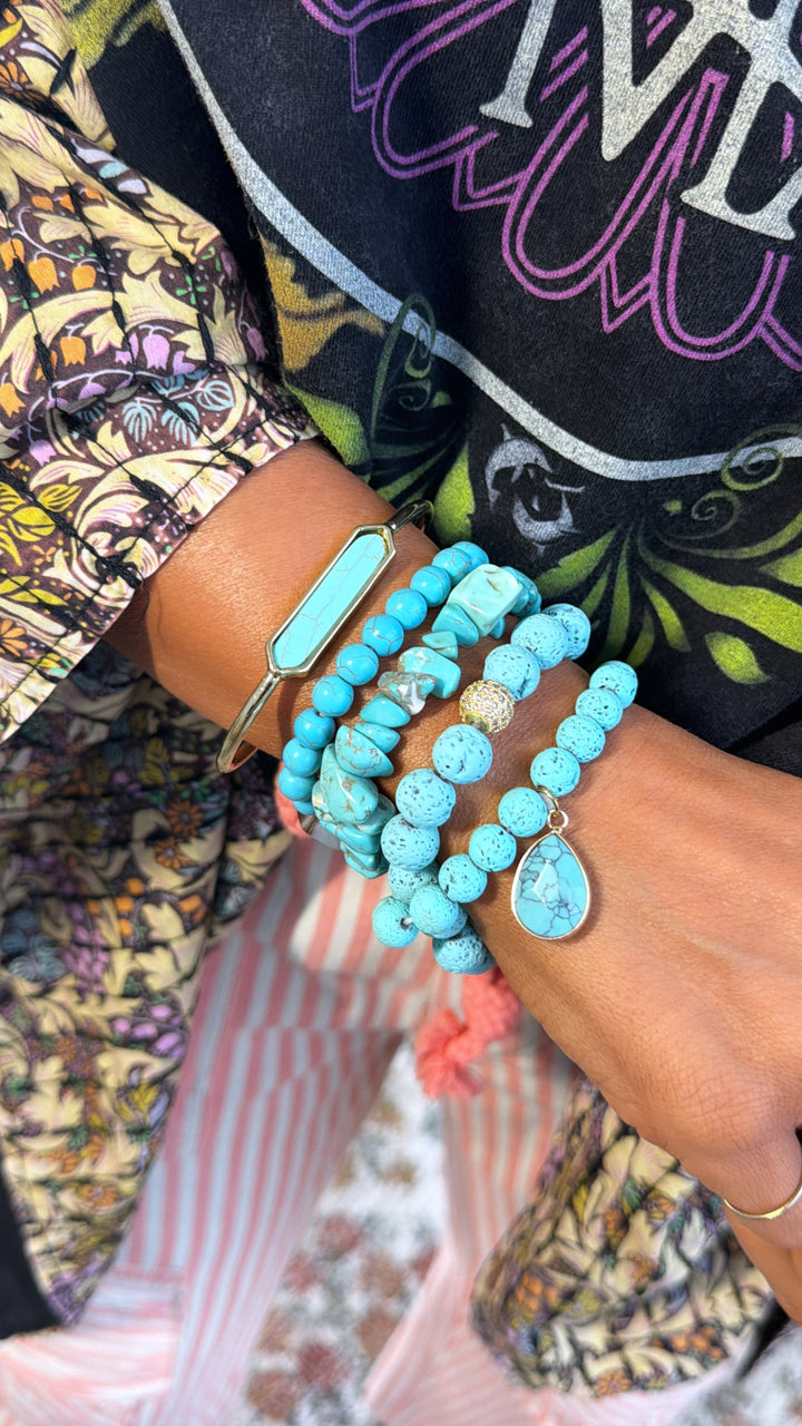 Pebble Drop Bracelet, Turquoise