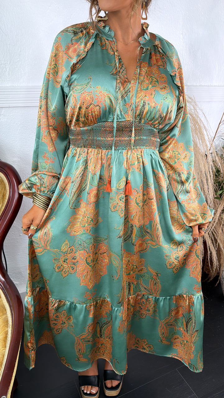 Maplevine Midi Dress, Emerald