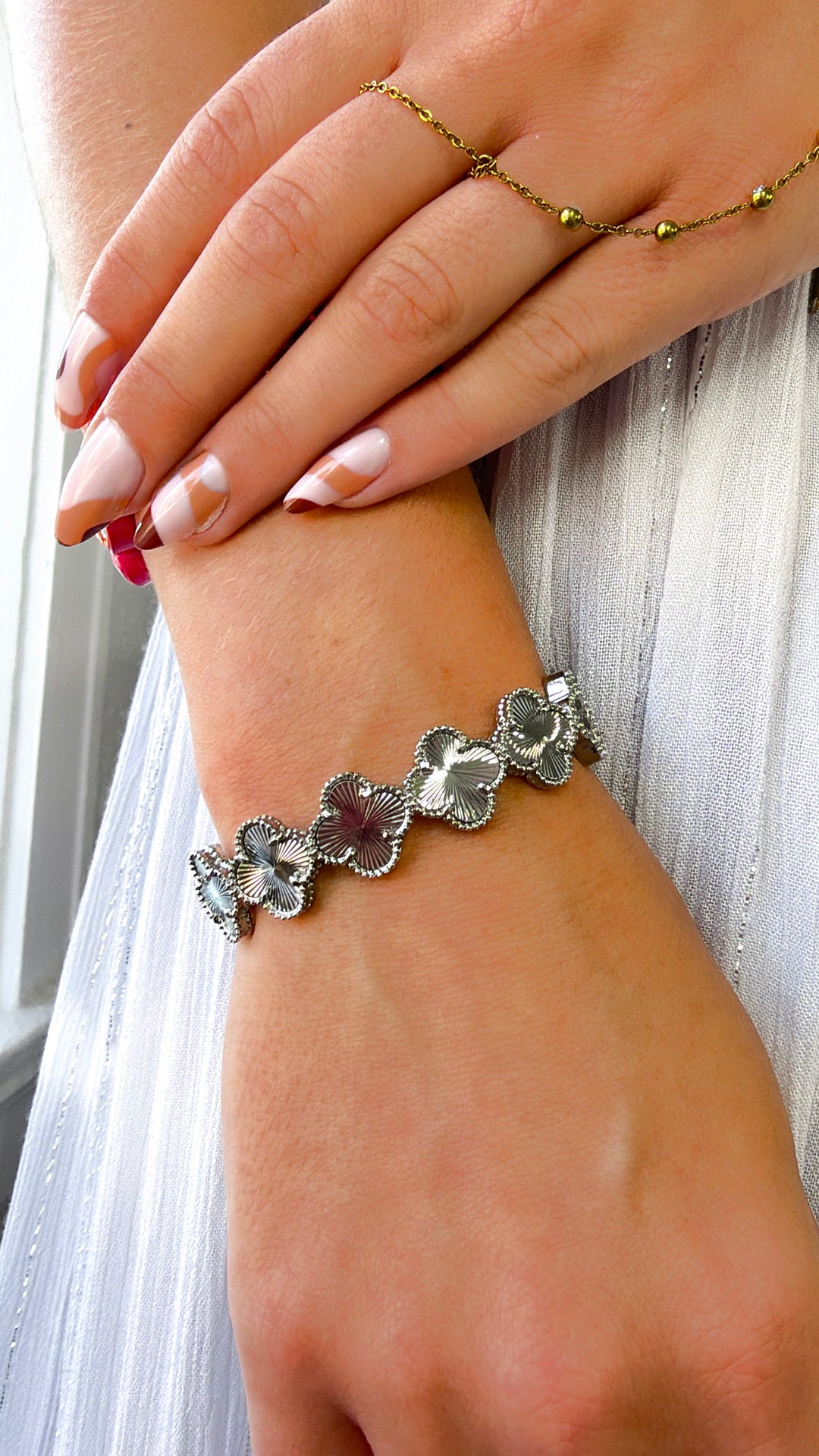Treasure Jewels: Multi Amelia Silver Bangle