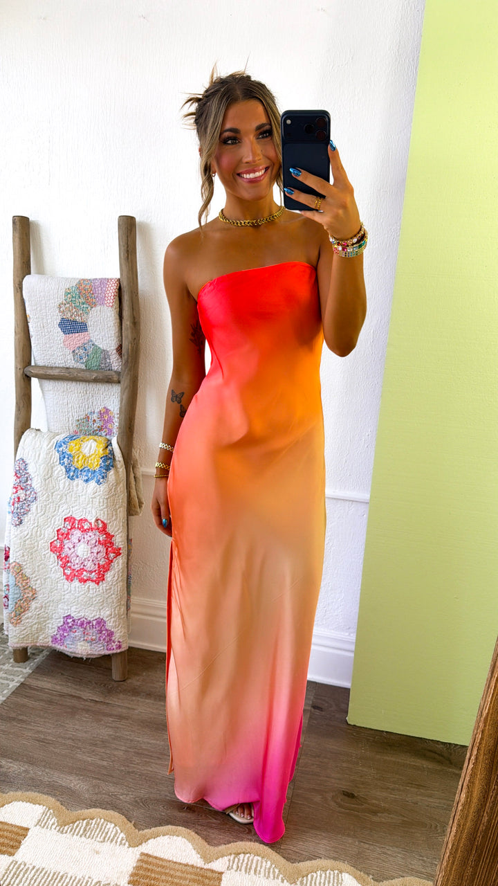 Juliet Classic Maxi Dress, Hibiscus Cosmo