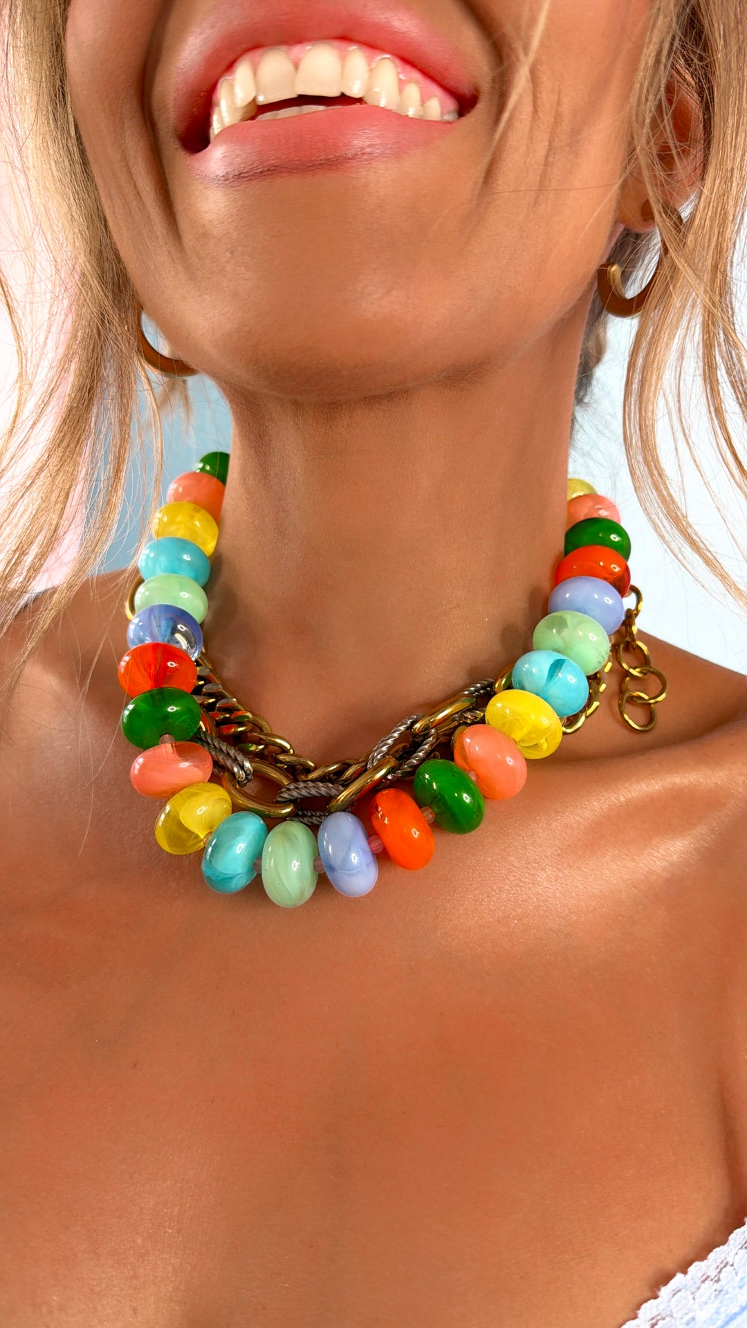 Sugar Beads Multi Necklace, Summer