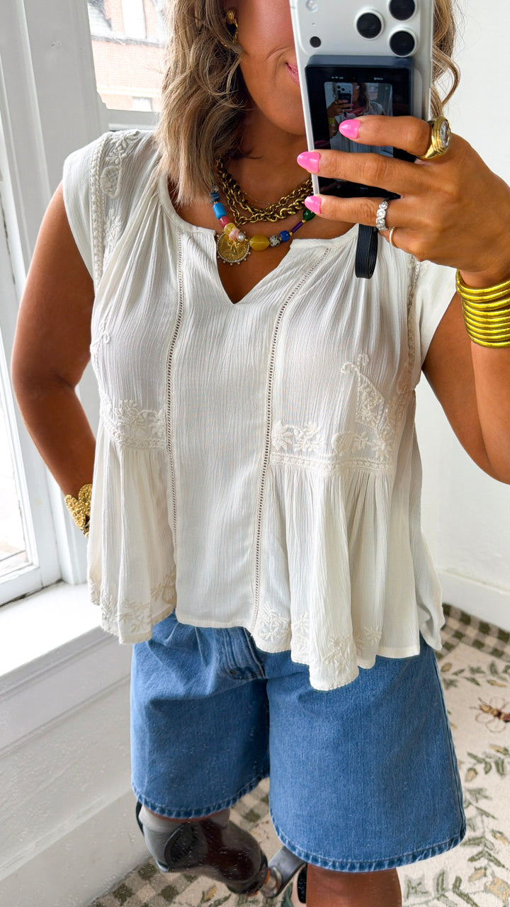 Warm Sugar Blouse, Ivory