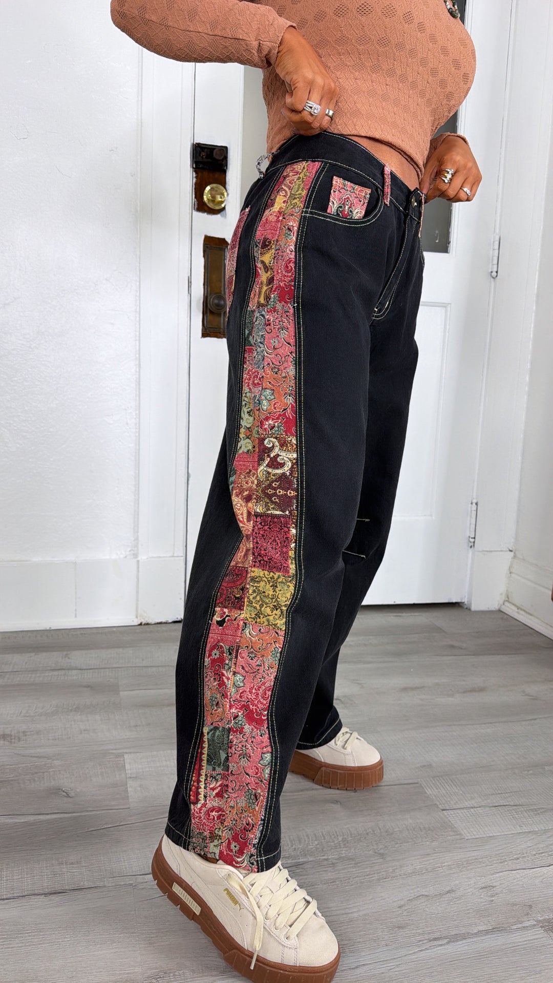 Paisley Grove Barrel Pant, Black