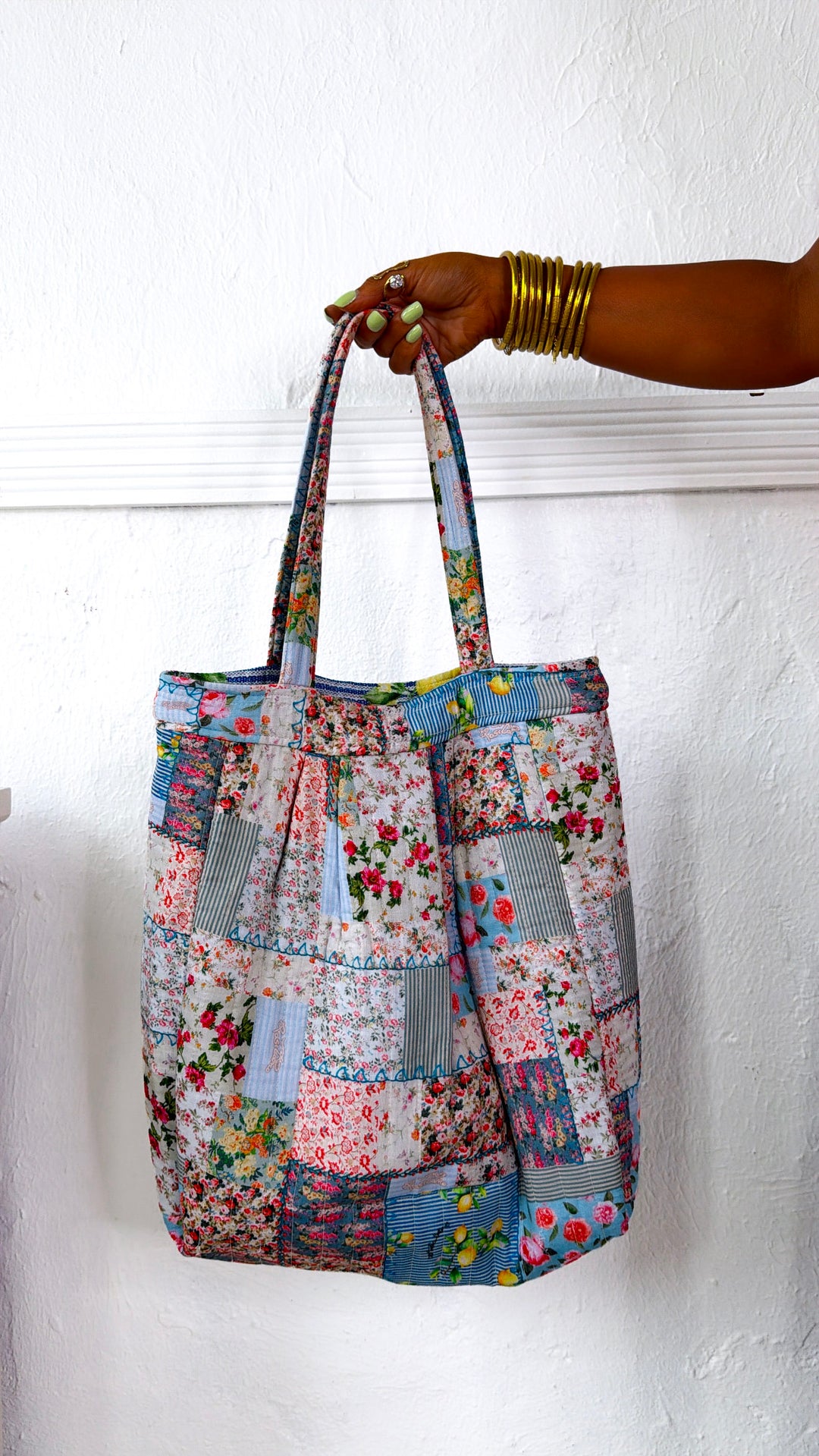 Floral Patch Tote Bag