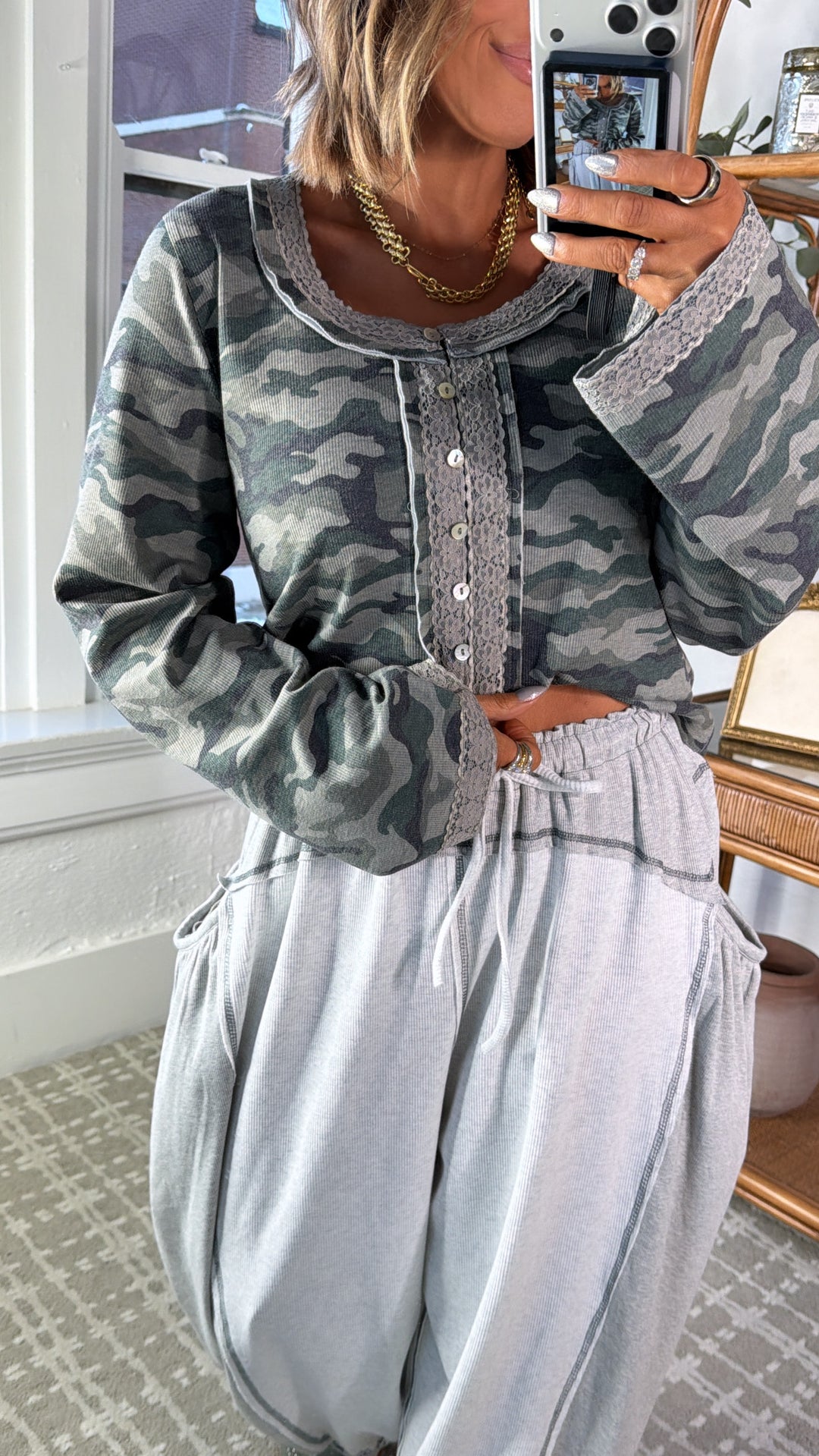 Ronan Long Sleeve, Olive Camo